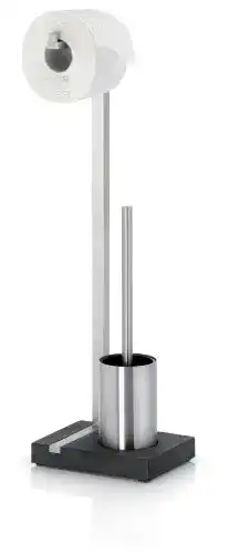 WC-Garnitur Blomus Menoto Stand aus mattiertem Edelstahl