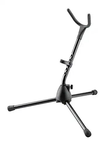 Saxophonständer K&M 14300 schwarz, 48,5 cm Höhe, klappbare Füße