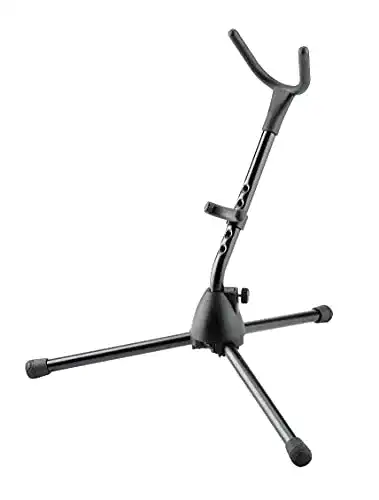 Saxophonständer K&M 14300 schwarz, 48,5 cm Höhe, klappbare Füße