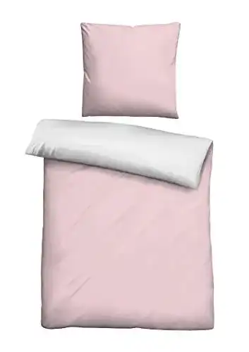 Microfaser Bettwäsche von Castell in Rose 135×200 cm