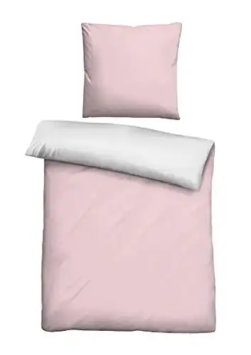 Microfaser Bettwäsche von Castell in Rose 135×200 cm