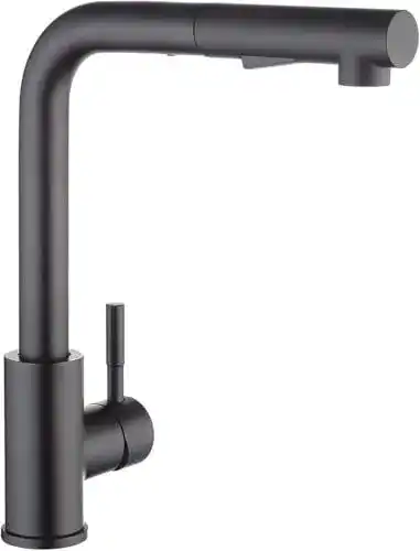 Küchenarmatur Cecipa Hochdruck Wasserhahn Schwarz mit Ausziehbrause
