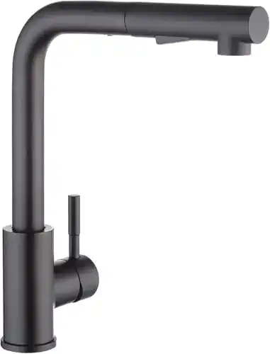 Küchenarmatur Cecipa Hochdruck Wasserhahn Schwarz mit Ausziehbrause