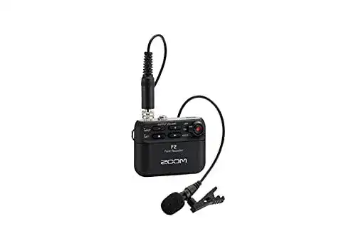 Zoom F2/B Feldrekorder mit Lavalier-Mikrofon