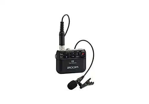 Zoom F2/B Feldrekorder mit Lavalier-Mikrofon