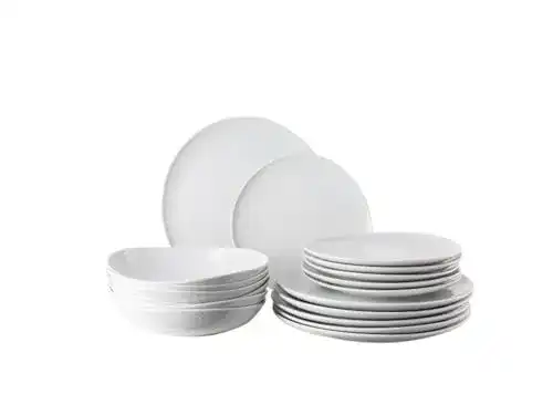 Porzellan Geschirrset Rosenthal Junto Weiß 18-teilig für 6 Personen
