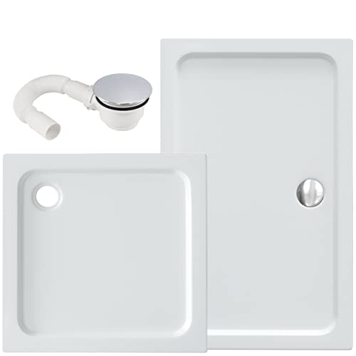 Duschwanne Vilstein Acryl mit glasfaserverstärkter Konstruktion, 5 cm Höhe
