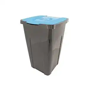 Altpapiertonne EuroDiscount mit farbigem Deckel und 50 Liter Fassungsvermögen