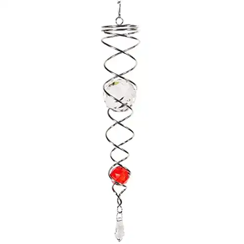 Windspiel Cim Windspirale Crystal Twister Rot 6×34 cm