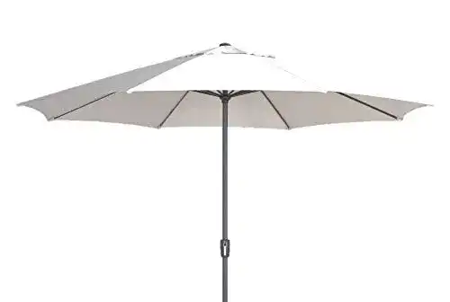 Madison Sonnenschirm Sumatra 400 Off White 4m Kurbelschirm