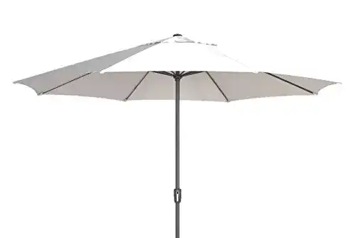 Madison Sonnenschirm Sumatra 400 Off White 4m Kurbelschirm