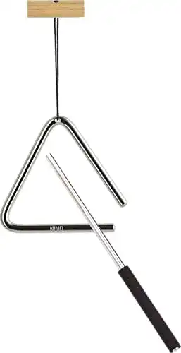 Triangel Nino Percussion mit Schlägel Klein Musikinstrument für Kinder