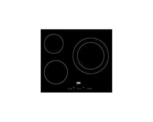 Beko HIC63402T Einbau-Kochfeld aus Keramik in Schwarz mit 1200 W