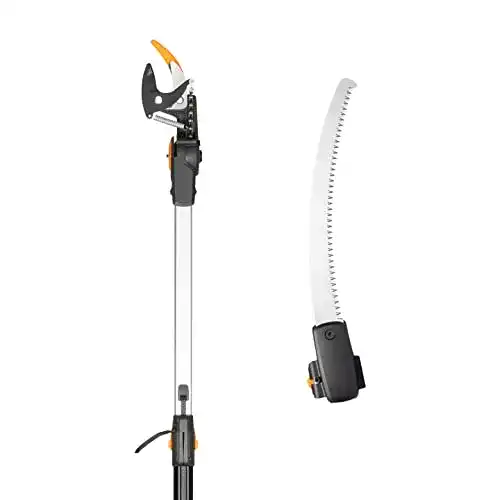 Fiskars Schneidgiraffen-Set Bypass Teleskop-Astschere und Baumsäge