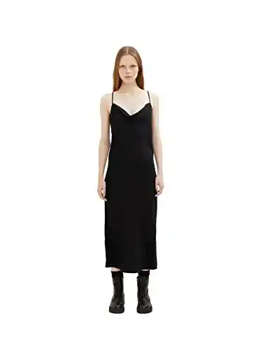 Satin Midi Trägerkleid von Tom Tailor Denim für Damen