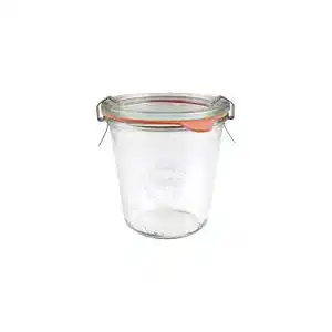 Weckgläser Einmachglas 200 ml mit Deckel, Dichtring und Klammern – 6 Stück
