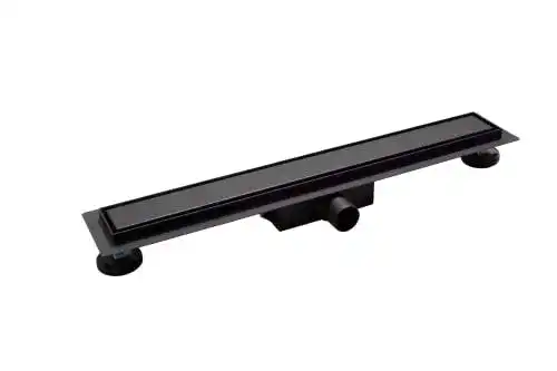 Befliesbare Duschrinne Vbchome 100 cm Schwarz Edelstahl