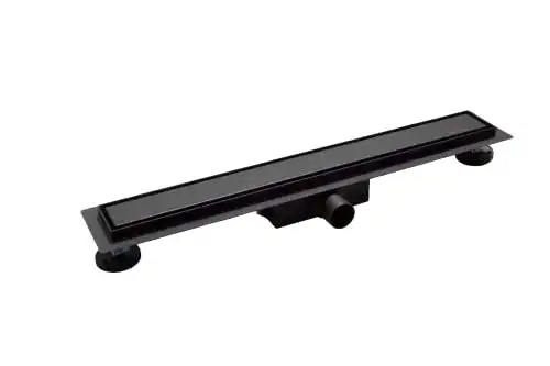 Befliesbare Duschrinne Vbchome 100 cm Schwarz Edelstahl