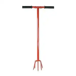 Gartenkralle mit 5 Zinken und Zentrierspitze zur Bodenvorbereitung