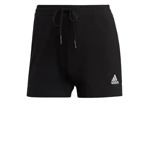 Adidas Damen Shorts Essentials Slim 3-Stripes Schwarz Weiß XS