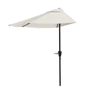 Halber Sonnenschirm Pure Garden 2,7 m für Balkon und Terrasse
