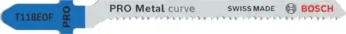 Bosch 5er-Set Stichsägeblätter für Metall PRO T118EOF Curve