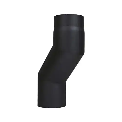 Ofenrohr Versatzbogen mit 120 mm Versatz für Ø 120 mm