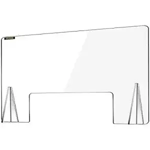 Spuckschutz 120×60 VEVOR Schreibtisch Trennwand Plexiglas 60 x 120 cm