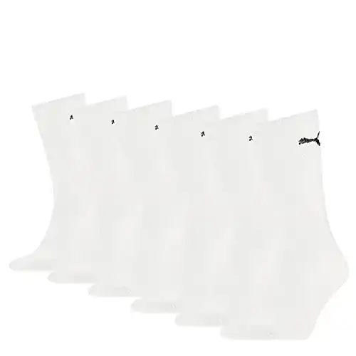 Puma Unisex Tennissocken Cush Crew 6er Pack in Weiß, Größe 35-38 EU
