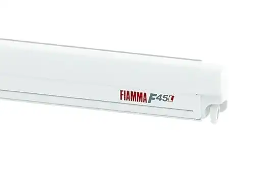 Fiamma F45 L Wohnwagen-Markise 4,50m Royal Grey mit weißem Gehäuse