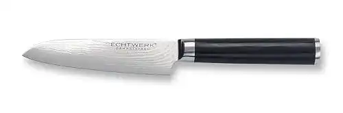 Echtwerk Damastmesser kleines Santokumesser für präzise Schnitte