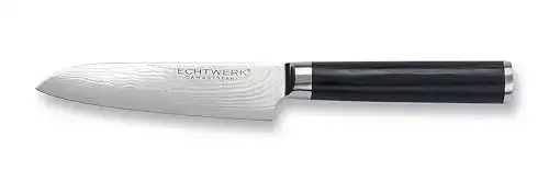 Echtwerk Damastmesser kleines Santokumesser für präzise Schnitte