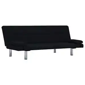 Futonsofa vidaXL Schlafsofa mit zwei Kissen für Wohnzimmer und Gästezimmer