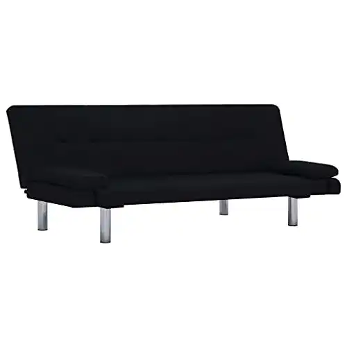 Futonsofa vidaXL Schlafsofa mit zwei Kissen für Wohnzimmer und Gästezimmer