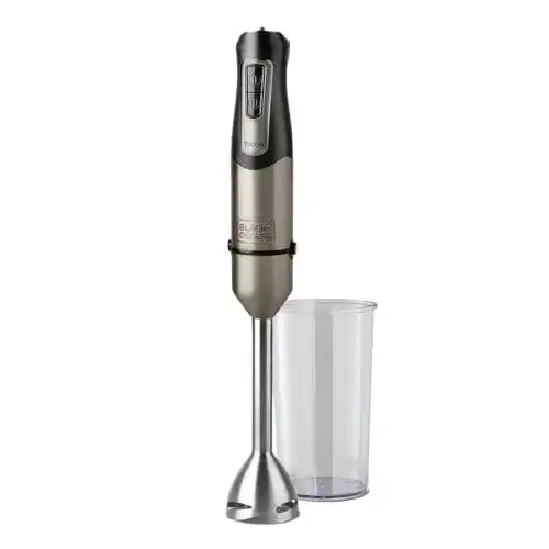 Stabmixer BLACK+DECKER BXHB1000E aus Edelstahl mit 1000W