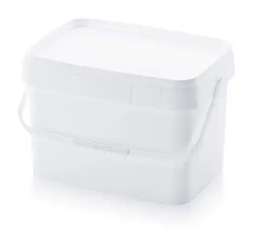 Auer Packaging Eimer 20l rechteckig mit Deckel, lebensmittelecht und stapelbar