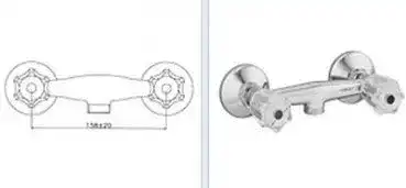 Duscharmatur aquaSu Zweigriffmischer Standard Plus für Brause