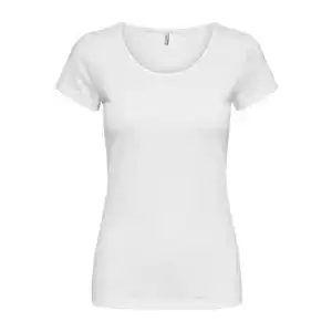 Weißes Damen T-Shirt Only Onllive Love S/S O-Neck Top JRS