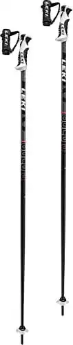 LEKI Bold S Alpinskistock Schwarz 110 cm für Ski und Snowboard