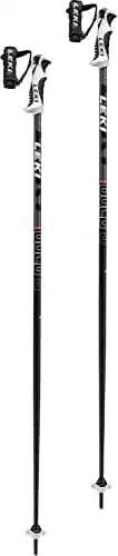 LEKI Bold S Alpinskistock Schwarz 110 cm für Ski und Snowboard