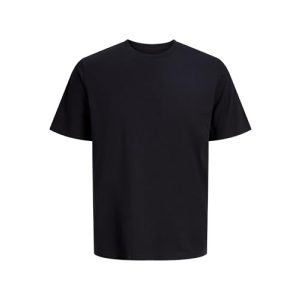 Schwarzes T-Shirt von Jack & Jones für Herren, einfarbig, kurzarm