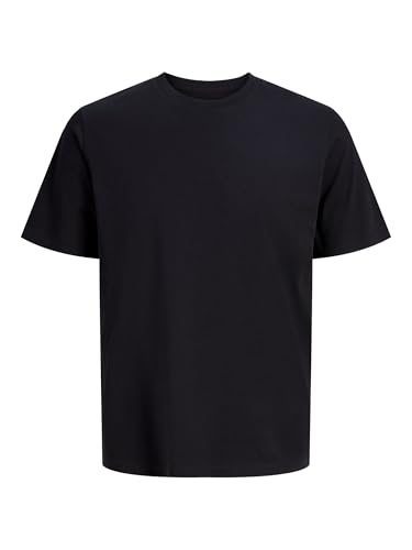 Schwarzes T-Shirt von Jack & Jones für Herren, einfarbig, kurzarm