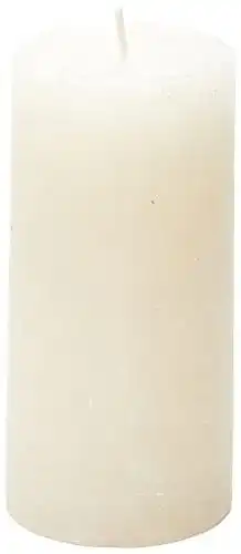 Stumpenkerzen von Bolsius Rustic 103867590305 Elfenbein 6,8×6,8×13 cm