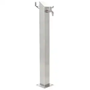 Wasserzapfsäule vidaXL aus Edelstahl, 95 cm hoch