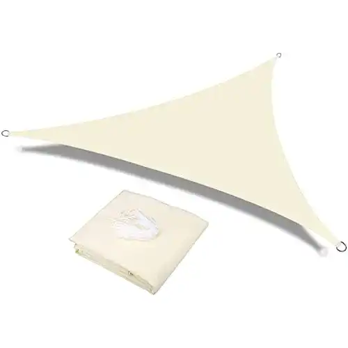 Dreieckiges Sonnensegel 3 x 3 x 3 m mit Wasserdichtigkeit und UV-Schutz