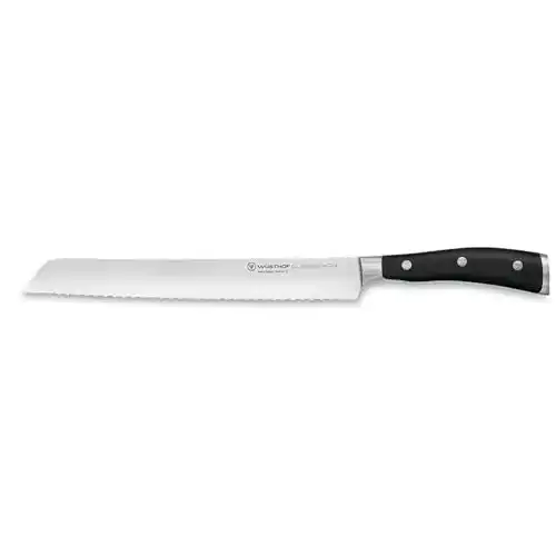 Wüsthof Classic Ikon Brotmesser 23 cm, Schwarz Solingen Messer