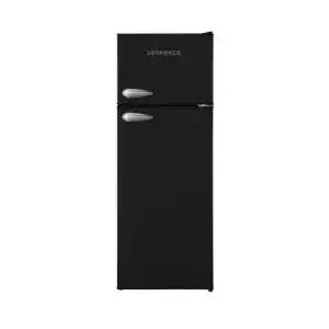 Respekta Retro-Kühlschrank mit Gefrierfach in Schwarz 145 x 54 cm