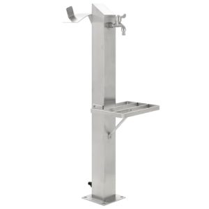 Wasserzapfsäule vidaXL aus Edelstahl mit 95 cm Höhe
