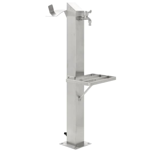 Wasserzapfsäule vidaXL aus Edelstahl mit 95 cm Höhe
