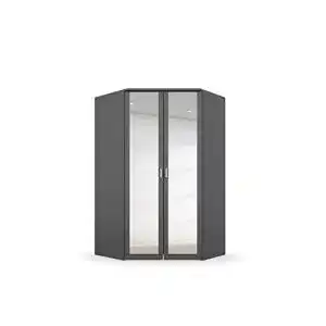 Eckkleiderschrank von Rauch Möbel Bremen in Grau Metallic